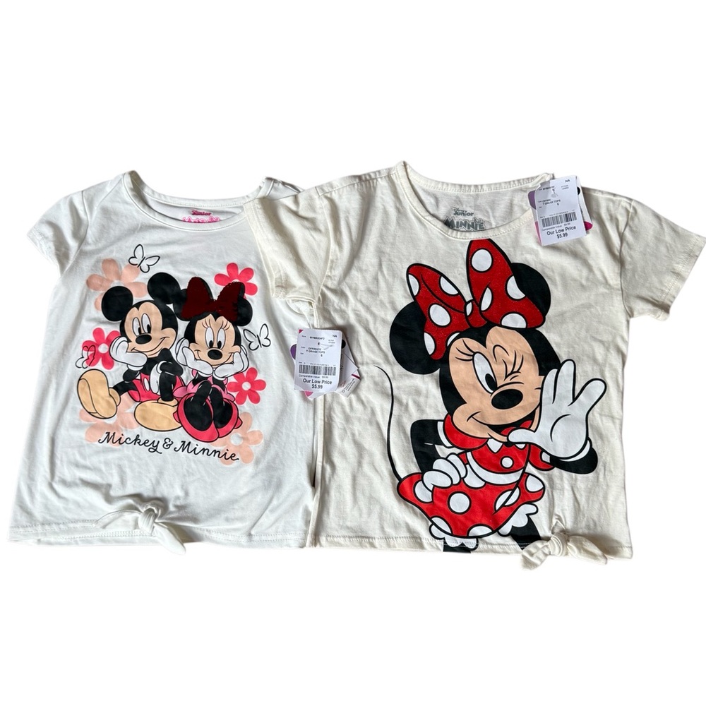 NWT two Minnie Mouse t shirts size 6